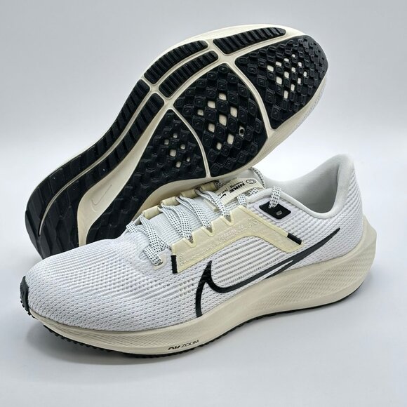 Women Nike Pegasus 40 White Coconut Milk Black DV3854-100 Women: Sz 10/Men: 8.5 - Picture 6 of 12